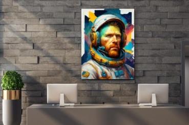 Pop art kaufen handgemalt- Van gogh-Astronaut1